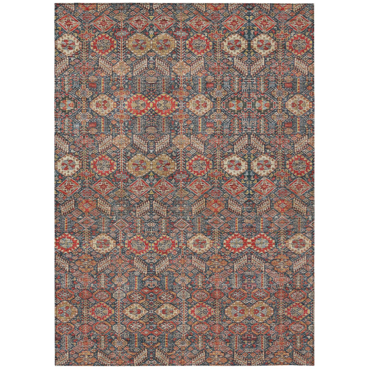 Addison Rugs Bohemian Red Washable Indoor-Outdoor Rug