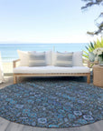 Addison Rugs Bohemian Teal Washable Indoor-Outdoor Rug