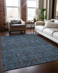 Addison Rugs Bohemian Teal Washable Indoor-Outdoor Rug