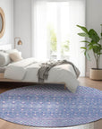 Boho Blue Washable Indoor-Outdoor Rug