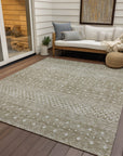 Boho Brown Washable Indoor-Outdoor Rug