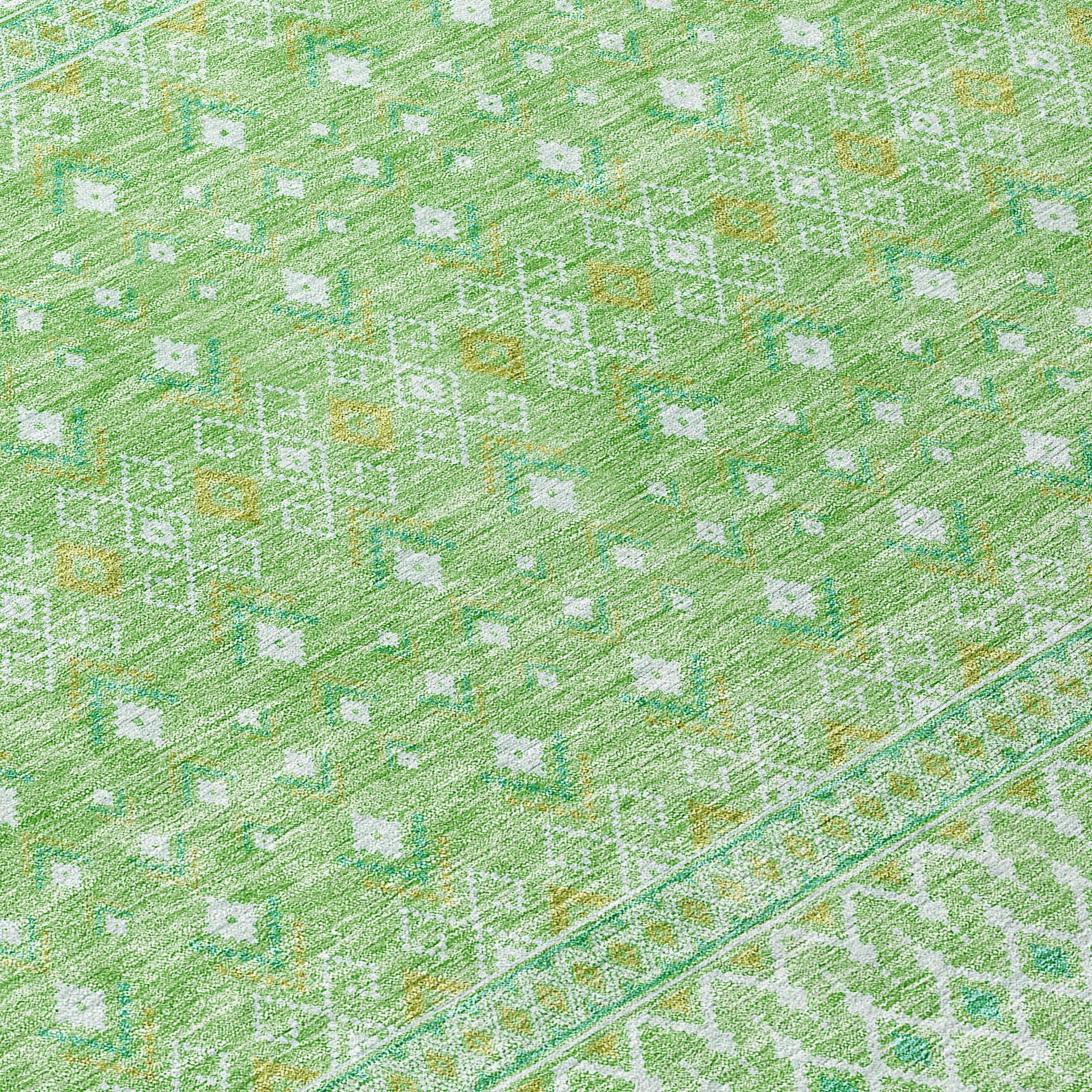 Addison Rugs Boho Green Washable Indoor-Outdoor Rug