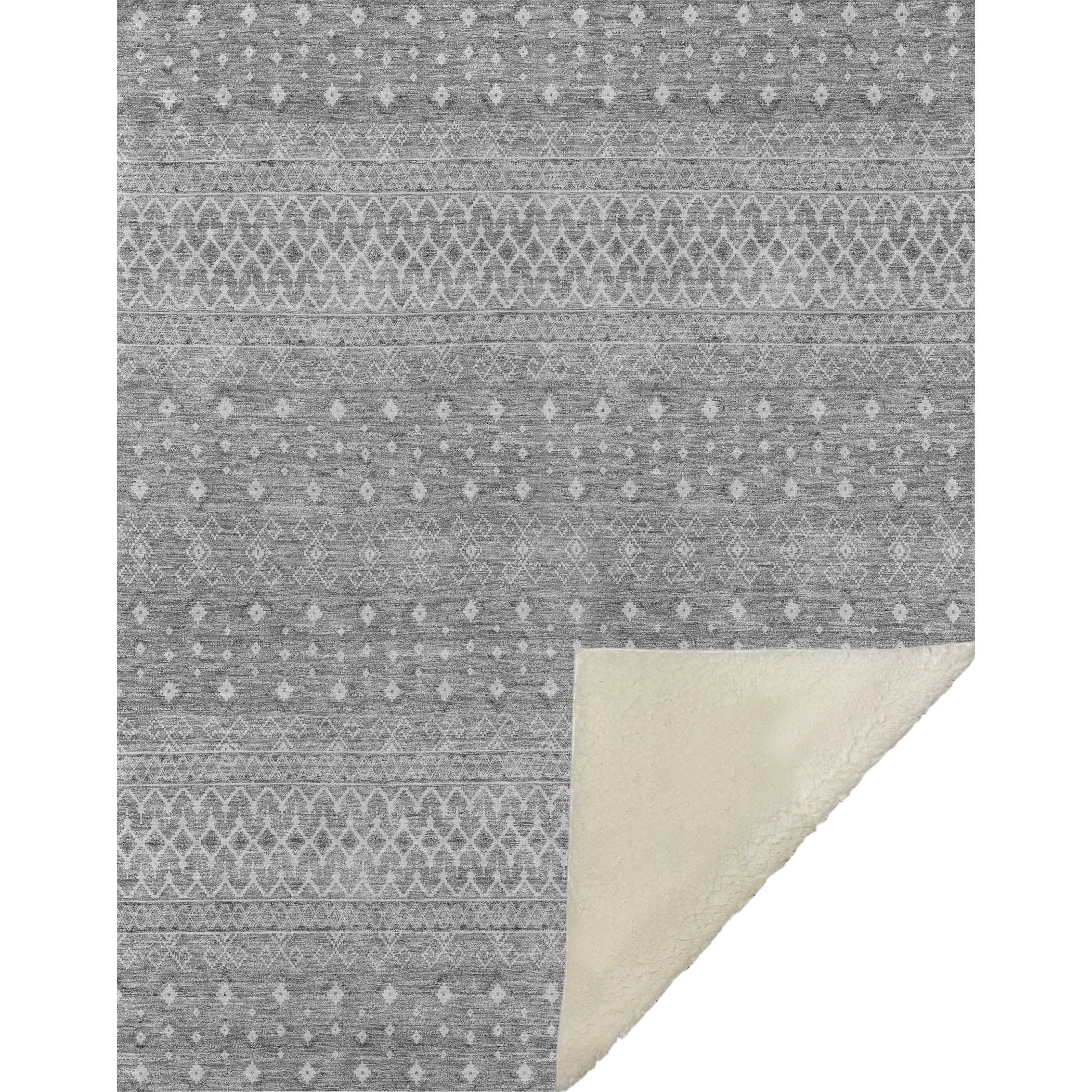 Boho Grey Washable Indoor-Outdoor Rug