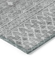 Boho Grey Washable Indoor-Outdoor Rug