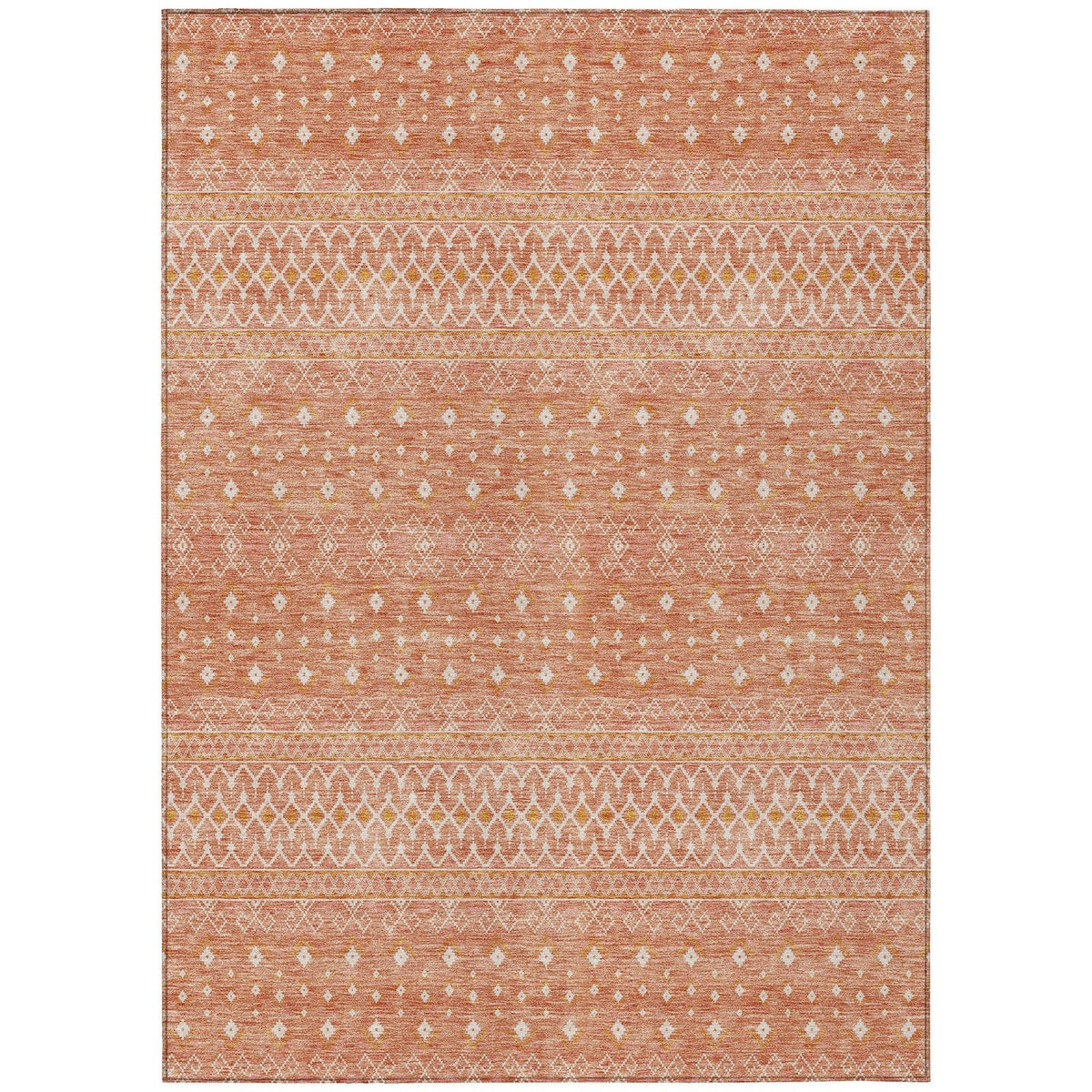 Addison Rugs Boho Salmon Washable Indoor-Outdoor Rug