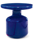 Bottle Accent Table - Navy Blue Outdoor End Table-Outdoor Side Tables-Seasonal Living-LOOMLAN