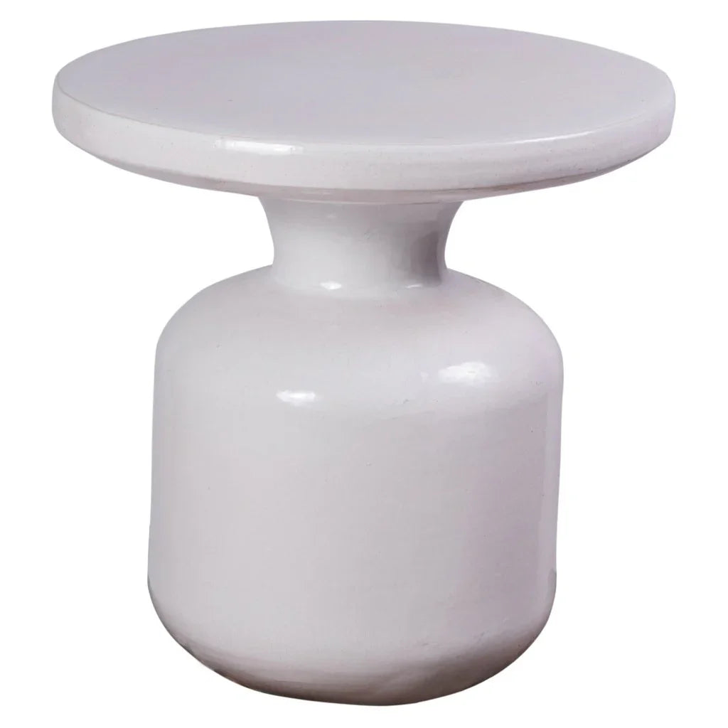 Seasonal Living Bottle Ceramic Round Patio Accent Table