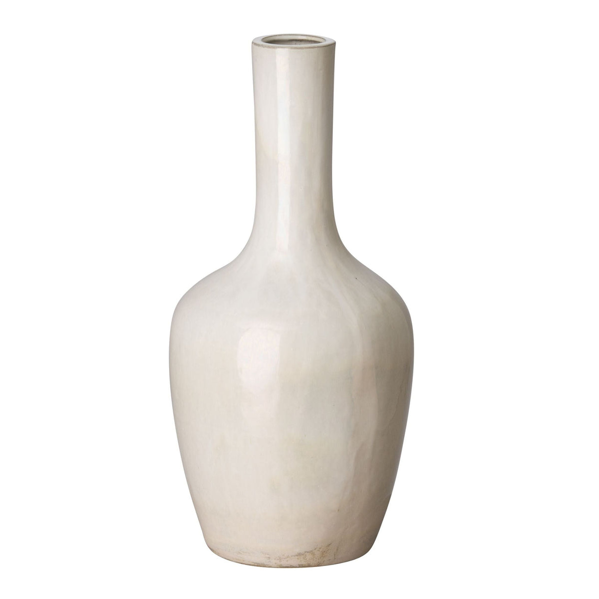 Emissary Bottle Handcrafted White Ceramic Vase