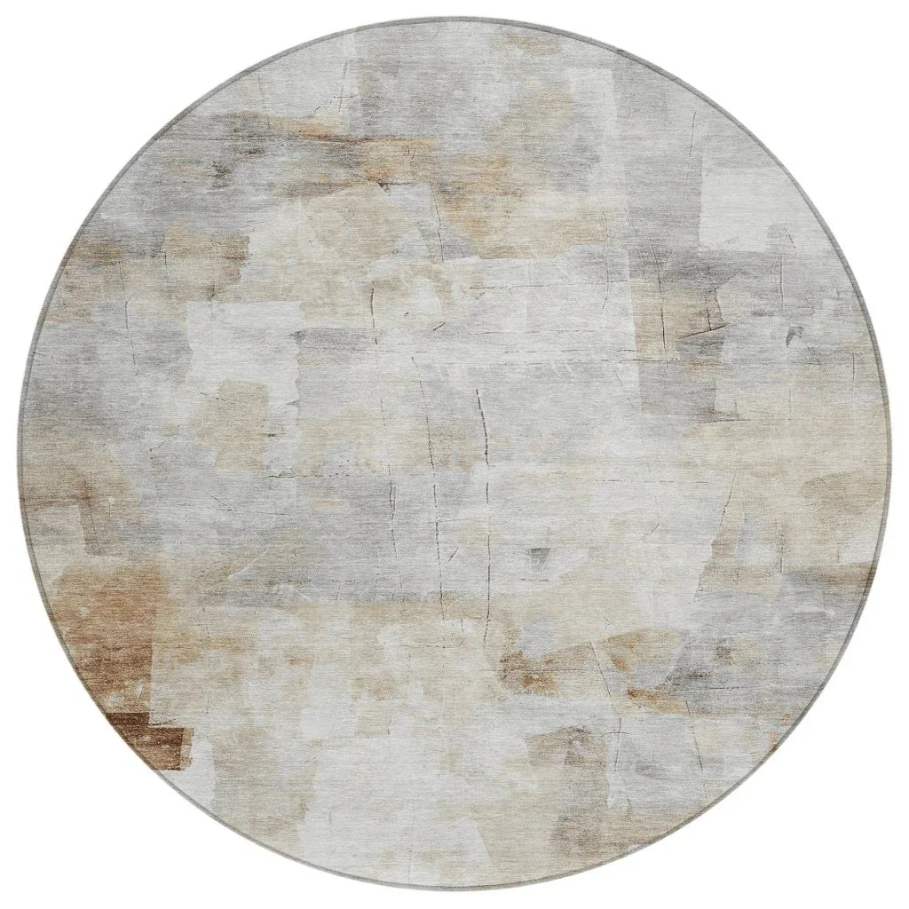 LOOMLAN Rugs Braeain Ivory Washable Indoor-Outdoor Rug