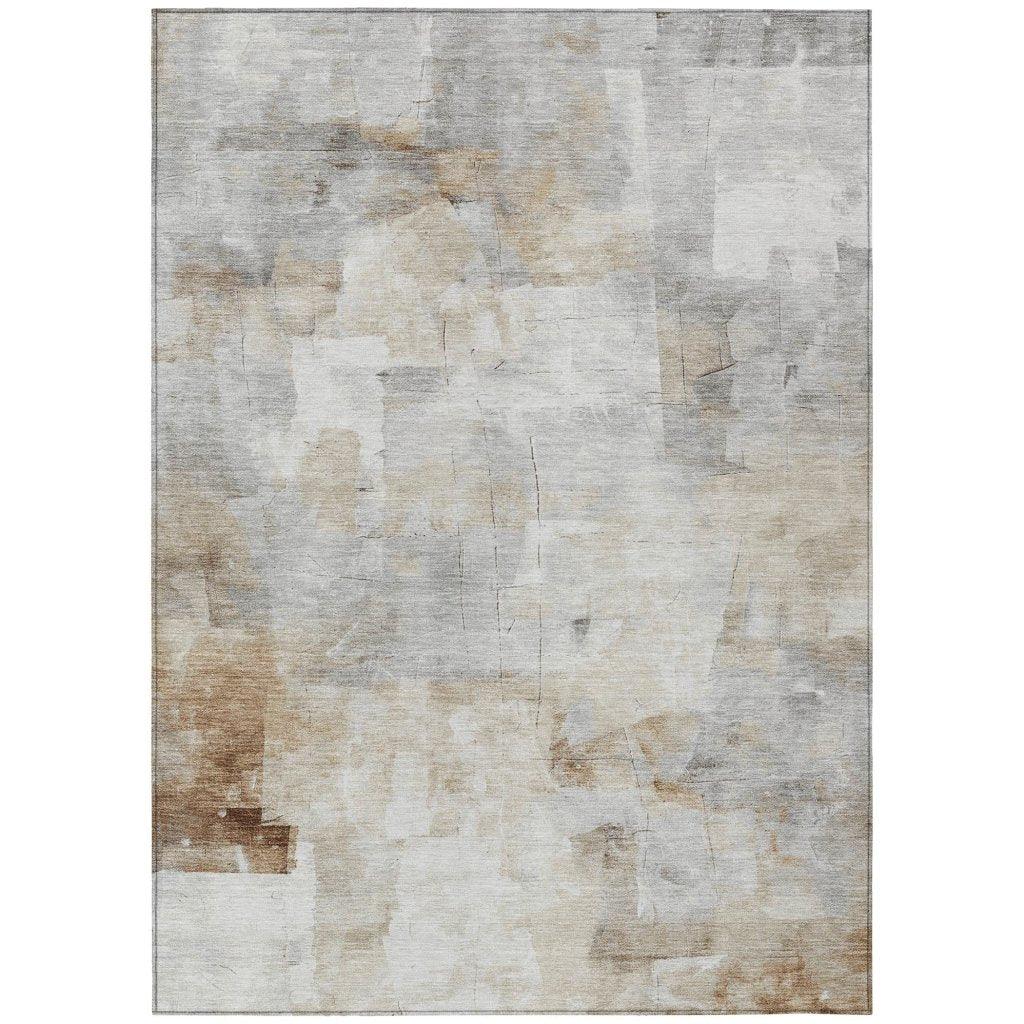 LOOMLAN Rugs Braeain Ivory Washable Indoor-Outdoor Rug