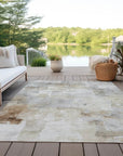LOOMLAN Rugs Braeain Ivory Washable Indoor-Outdoor Rug