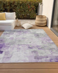 LOOMLAN Rugs Braeain Purple Washable Indoor-Outdoor Rug