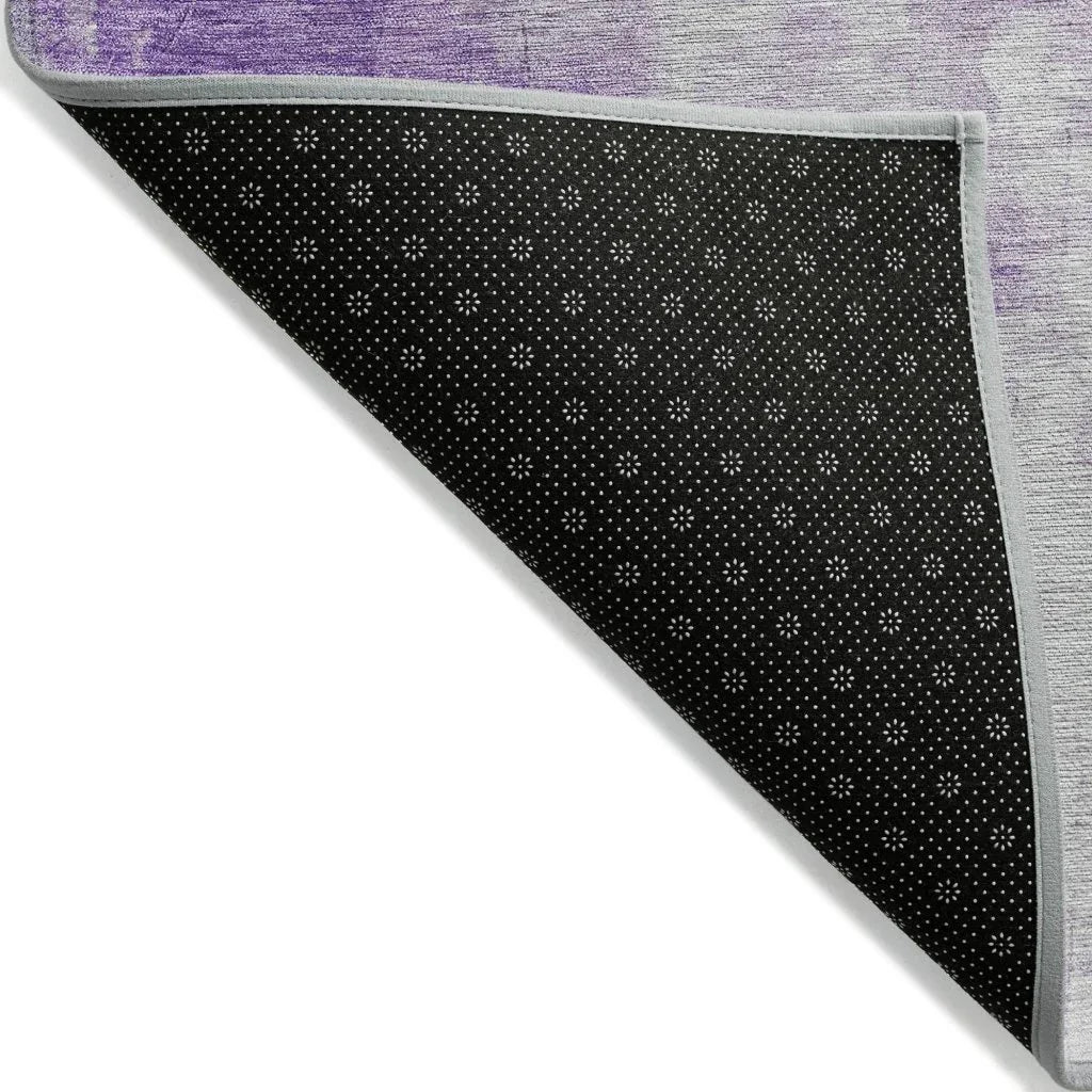 LOOMLAN Rugs Braeain Purple Washable Indoor-Outdoor Rug