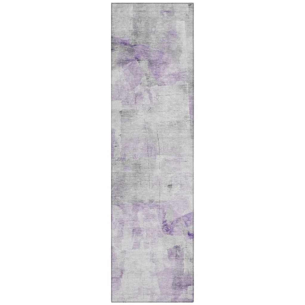 LOOMLAN Rugs Braeain Purple Washable Indoor-Outdoor Rug