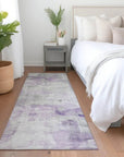 LOOMLAN Rugs Braeain Purple Washable Indoor-Outdoor Rug