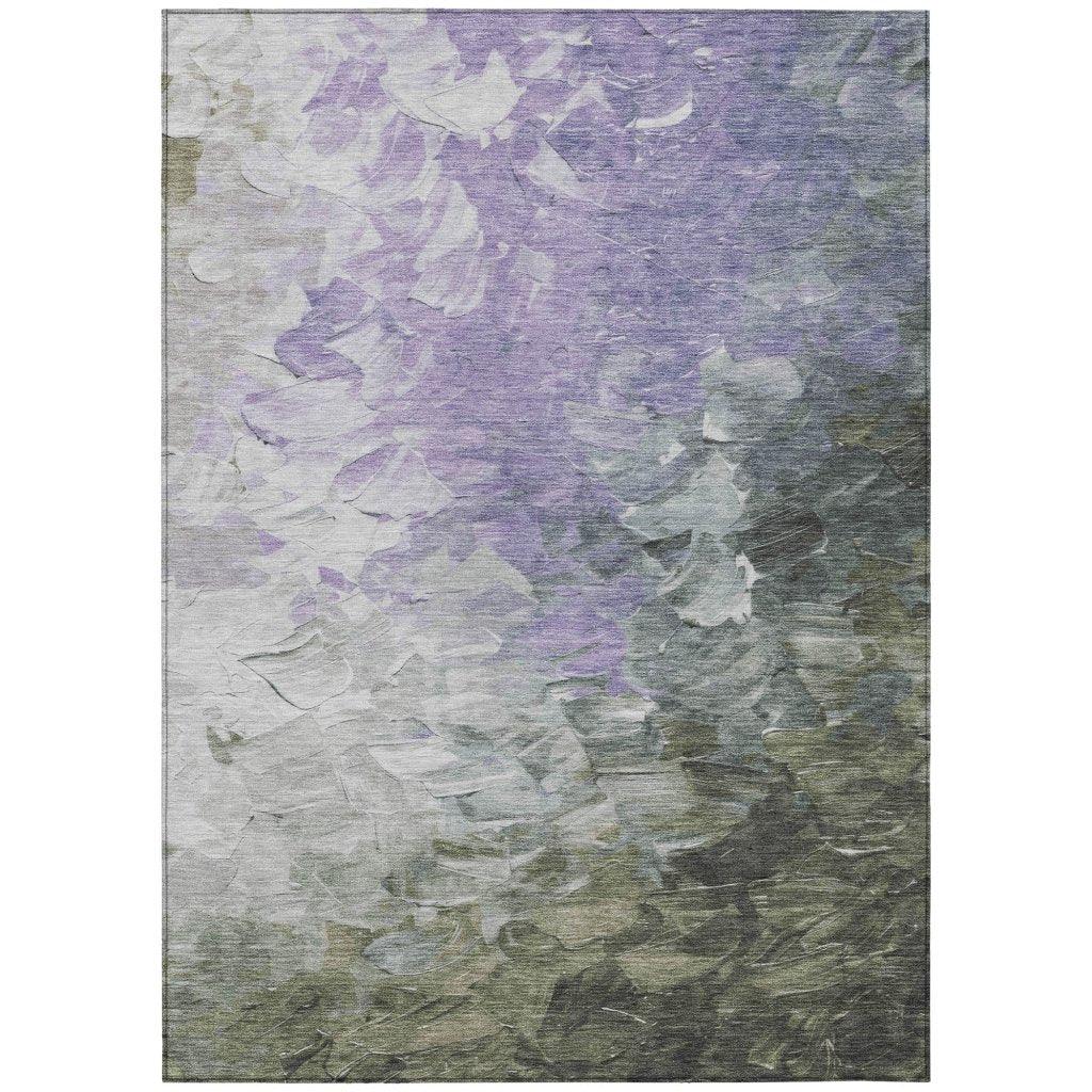 LOOMLAN Rugs Braearis Lavender Washable Indoor-Outdoor Rug