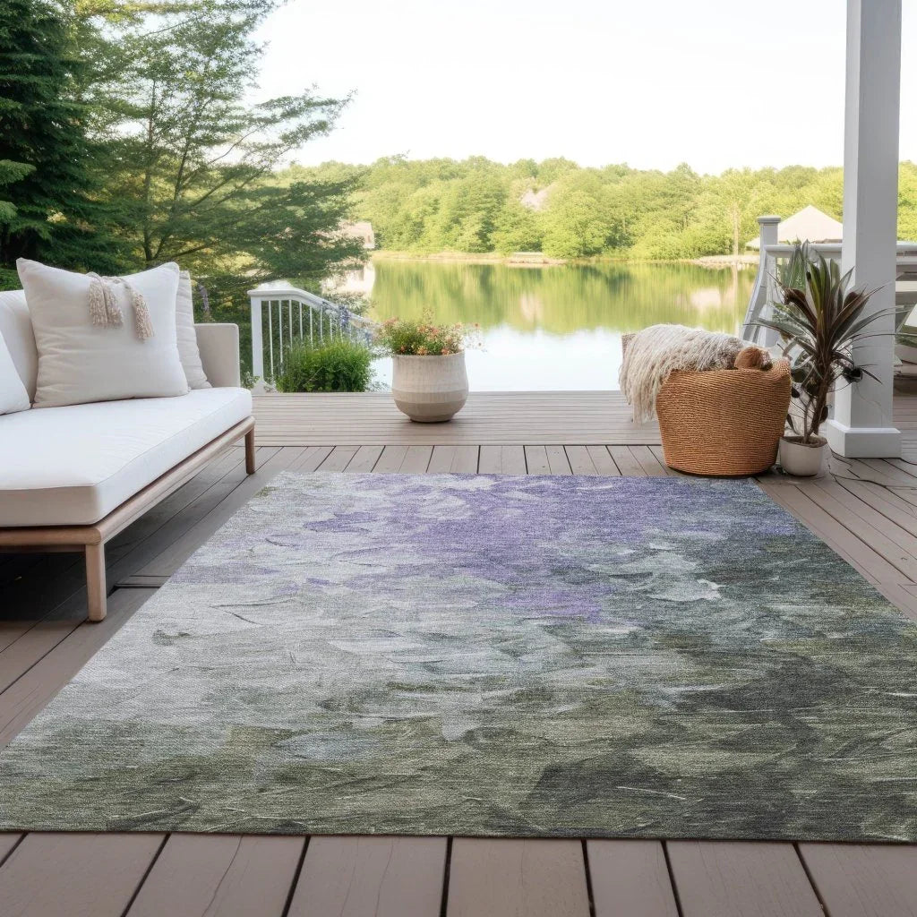 LOOMLAN Rugs Braearis Lavender Washable Indoor-Outdoor Rug