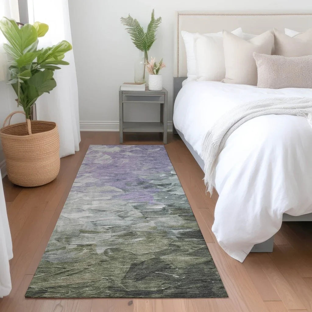 LOOMLAN Rugs Braearis Lavender Washable Indoor-Outdoor Rug