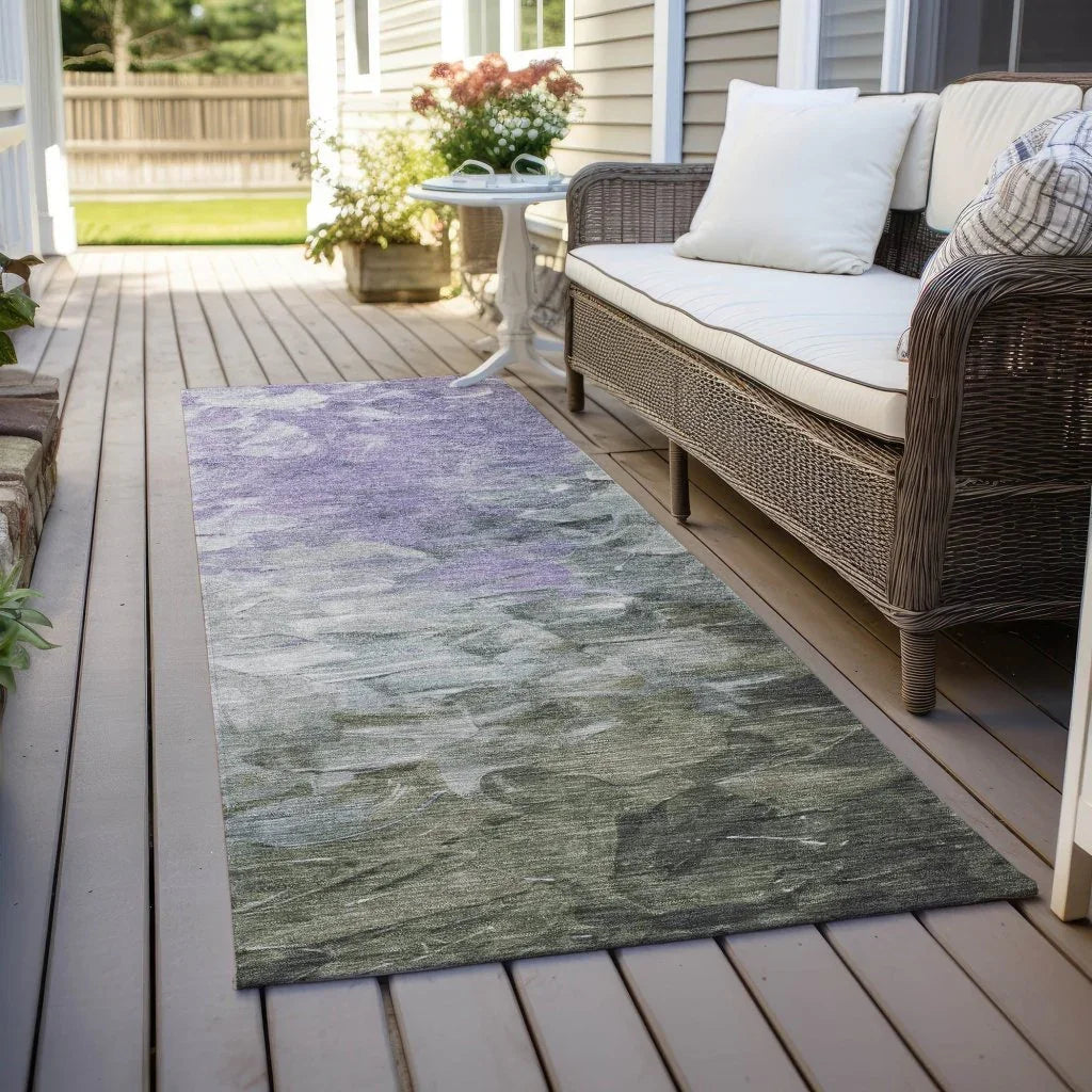 LOOMLAN Rugs Braearis Lavender Washable Indoor-Outdoor Rug