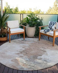 LOOMLAN Rugs Braeas Brown Washable Indoor-Outdoor Rug