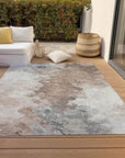 LOOMLAN Rugs Braeas Brown Washable Indoor-Outdoor Rug
