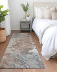 LOOMLAN Rugs Braeas Brown Washable Indoor-Outdoor Rug