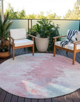 LOOMLAN Rugs Braeas Pink Washable Indoor-Outdoor Rug