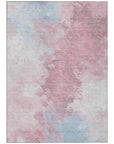 LOOMLAN Rugs Braeas Pink Washable Indoor-Outdoor Rug