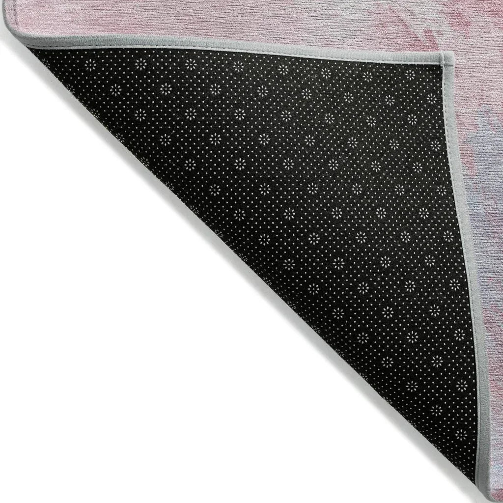 LOOMLAN Rugs Braeas Pink Washable Indoor-Outdoor Rug