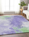LOOMLAN Rugs Braeas Purple Washable Indoor-Outdoor Rug