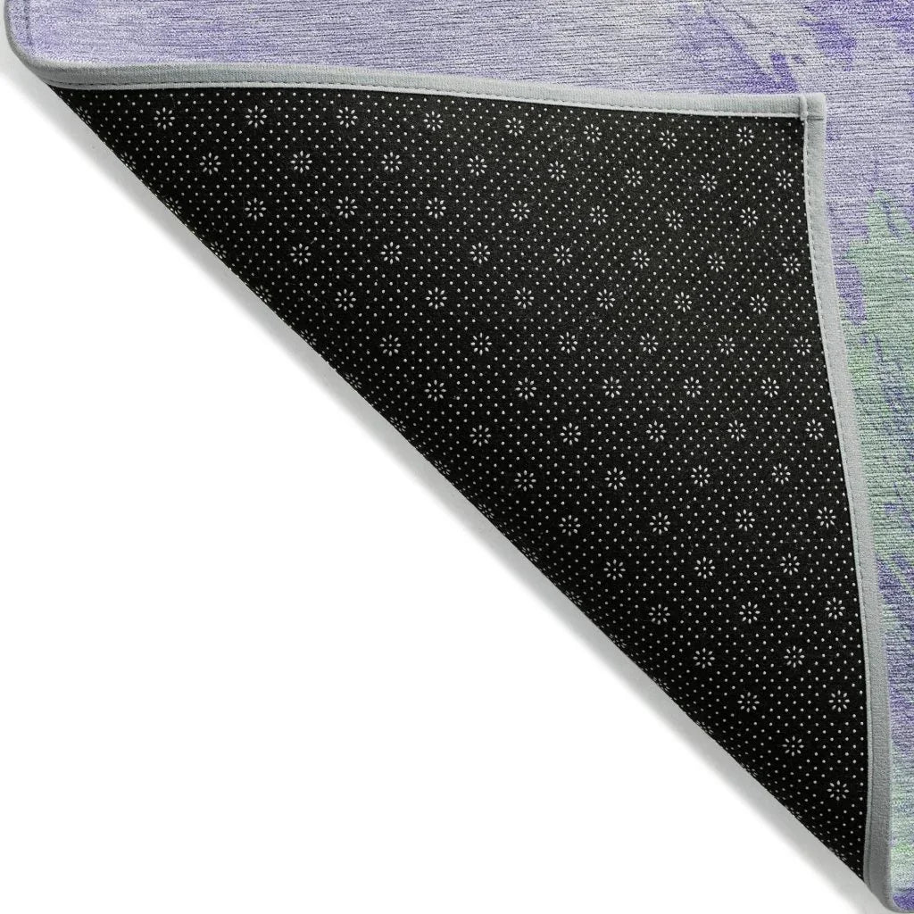 LOOMLAN Rugs Braeas Purple Washable Indoor-Outdoor Rug
