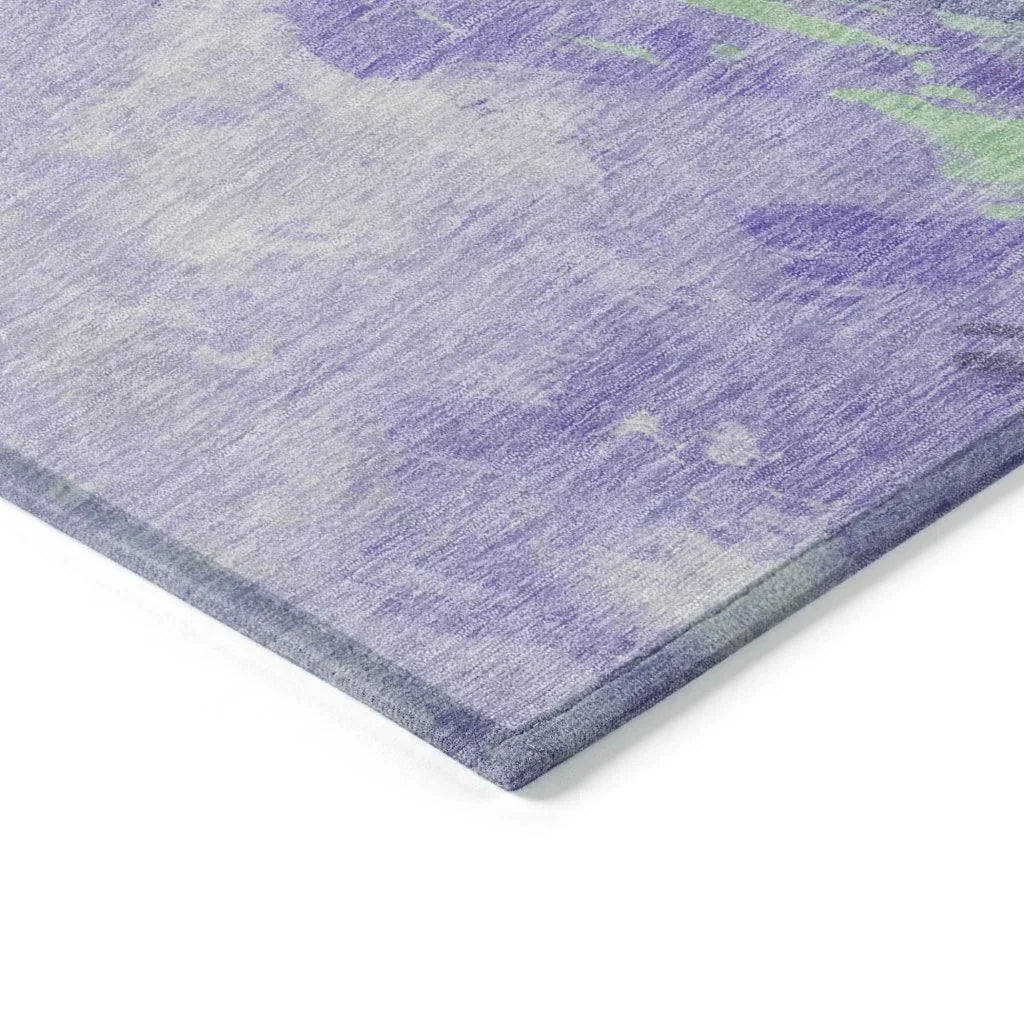 LOOMLAN Rugs Braeas Purple Washable Indoor-Outdoor Rug