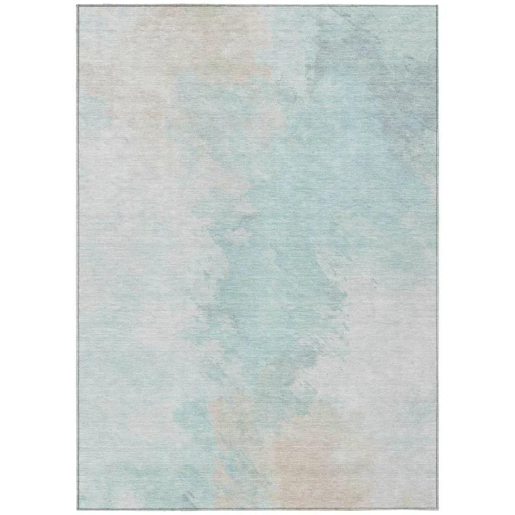 LOOMLAN Rugs Braeas Seafoam Washable Indoor-Outdoor Rug