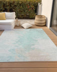 LOOMLAN Rugs Braeas Seafoam Washable Indoor-Outdoor Rug