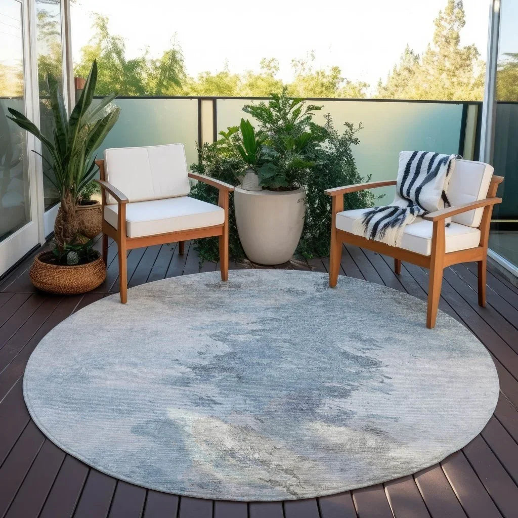 LOOMLAN Rugs Braeas Sky Washable Indoor-Outdoor Rug