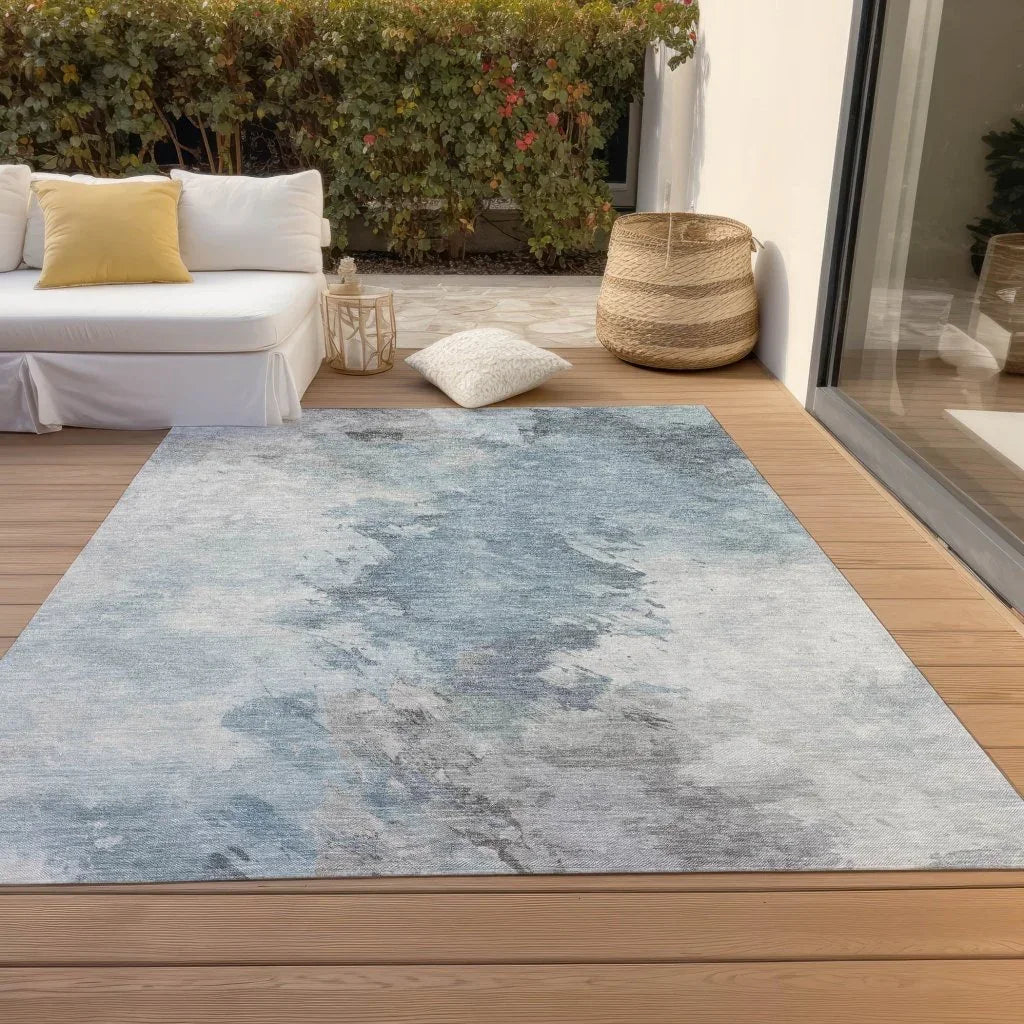 LOOMLAN Rugs Braeas Sky Washable Indoor-Outdoor Rug