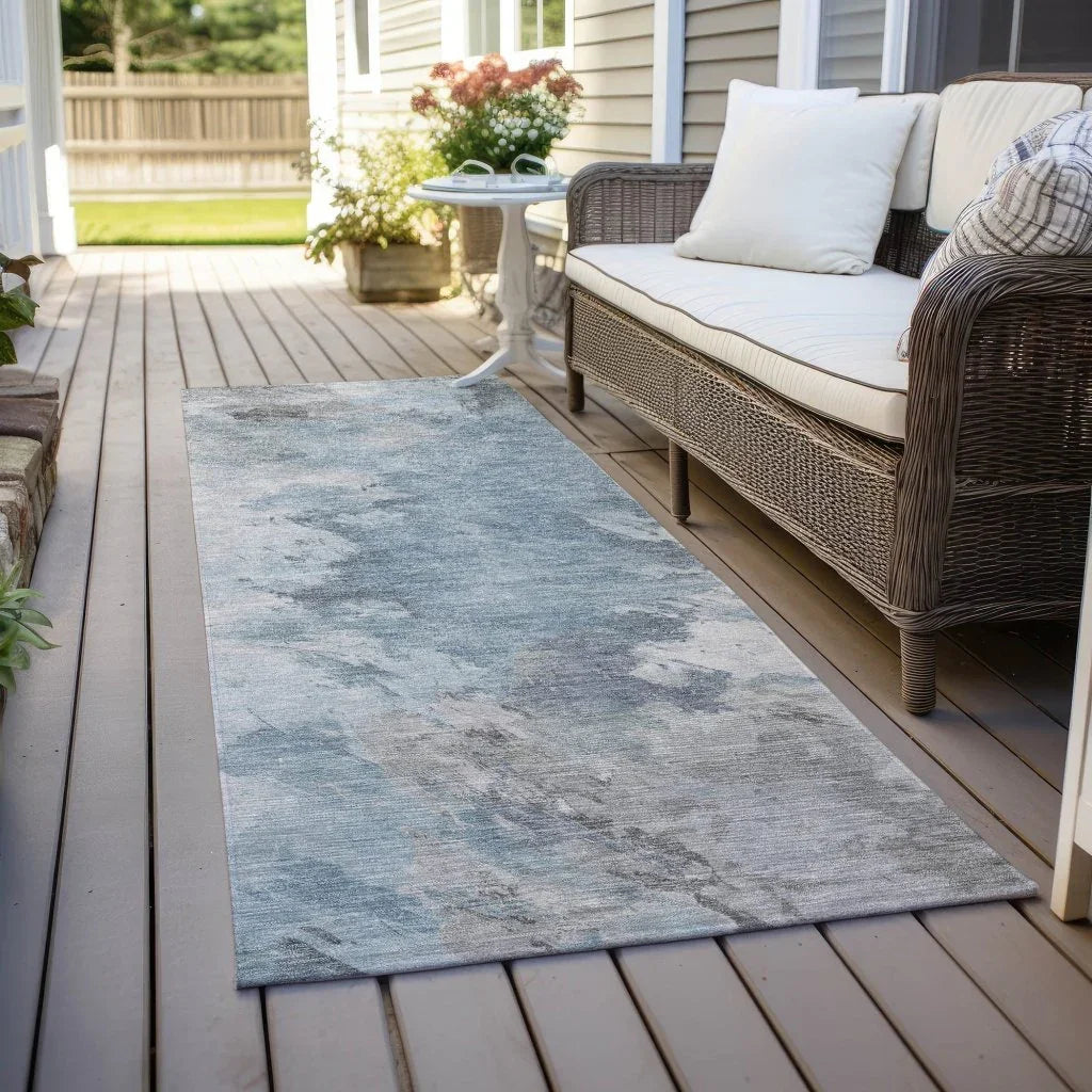 LOOMLAN Rugs Braeas Sky Washable Indoor-Outdoor Rug
