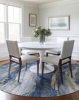 LOOMLAN Rugs Braeon Blue Washable Indoor-Outdoor Rug