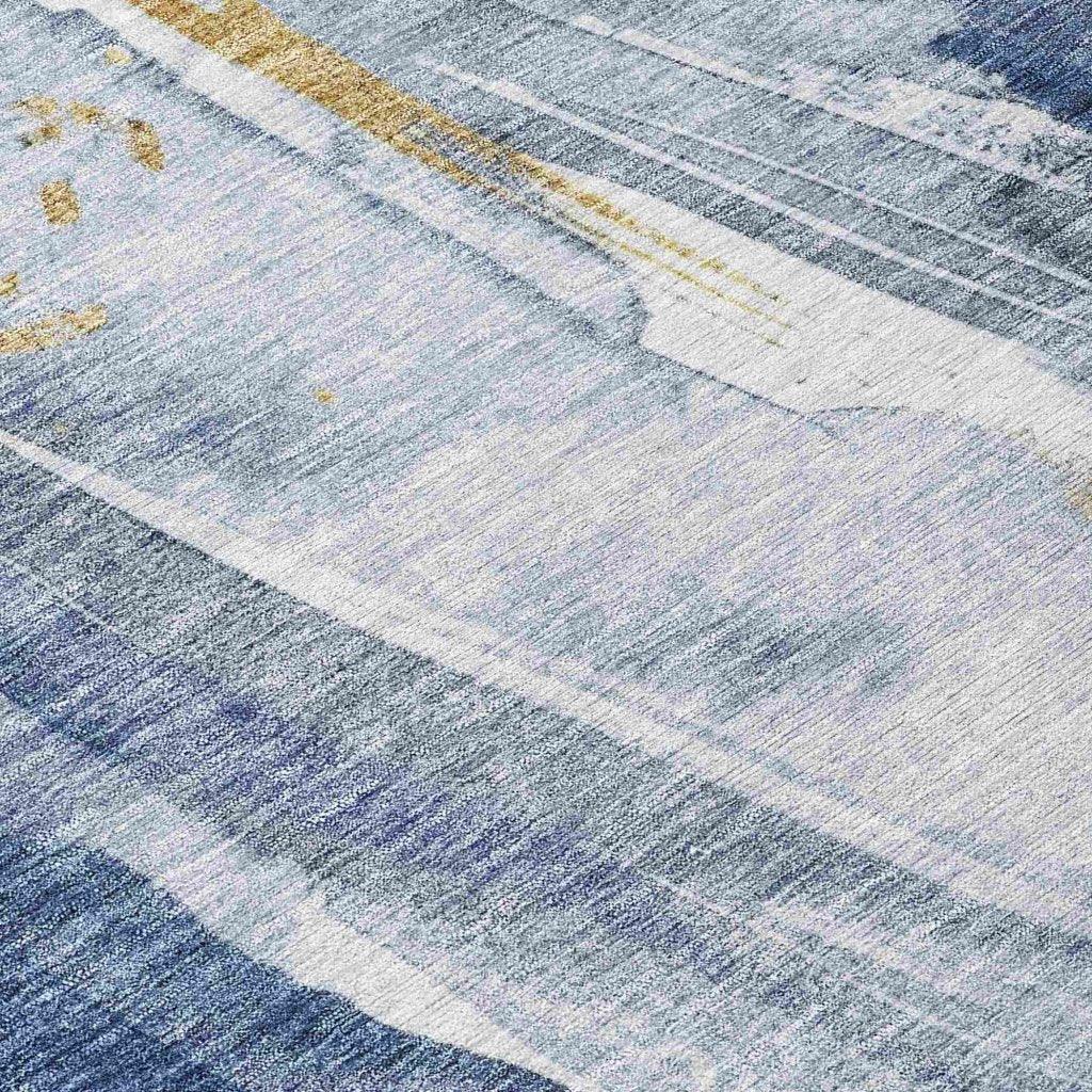 LOOMLAN Rugs Braeon Blue Washable Indoor-Outdoor Rug