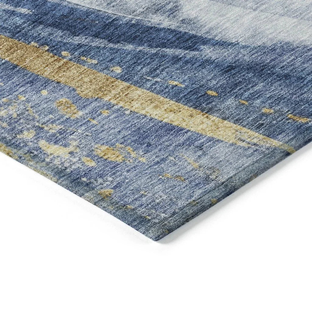 LOOMLAN Rugs Braeon Blue Washable Indoor-Outdoor Rug