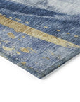 LOOMLAN Rugs Braeon Blue Washable Indoor-Outdoor Rug