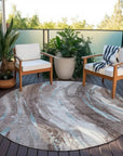 LOOMLAN Rugs Braeon Brown Washable Indoor-Outdoor Rug