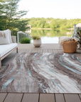 LOOMLAN Rugs Braeon Brown Washable Indoor-Outdoor Rug