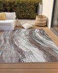 LOOMLAN Rugs Braeon Brown Washable Indoor-Outdoor Rug