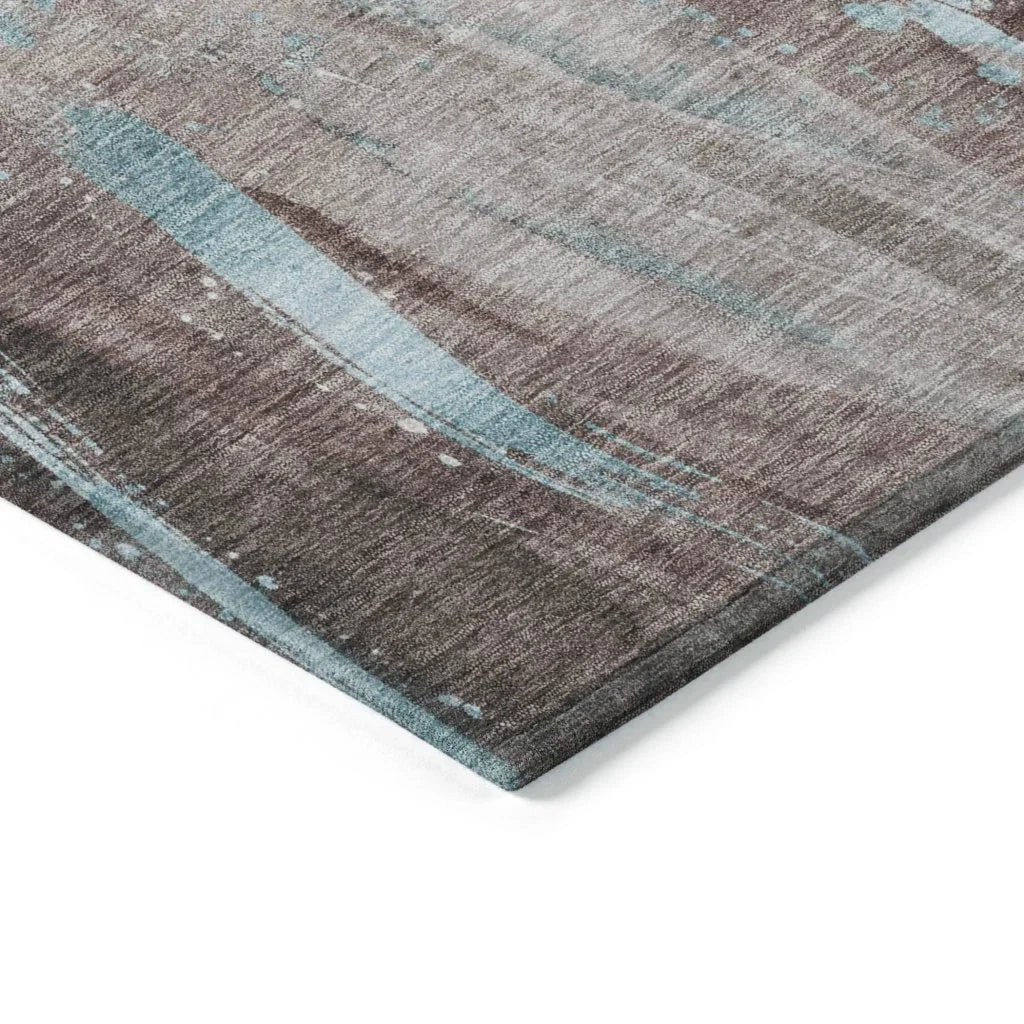 LOOMLAN Rugs Braeon Brown Washable Indoor-Outdoor Rug