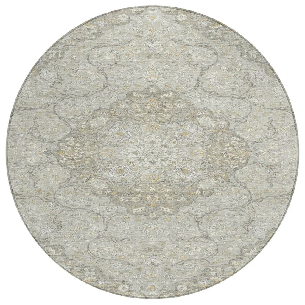 LOOMLAN Rugs Braeor Brown Washable Indoor-Outdoor Rug