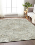 LOOMLAN Rugs Braeor Brown Washable Indoor-Outdoor Rug