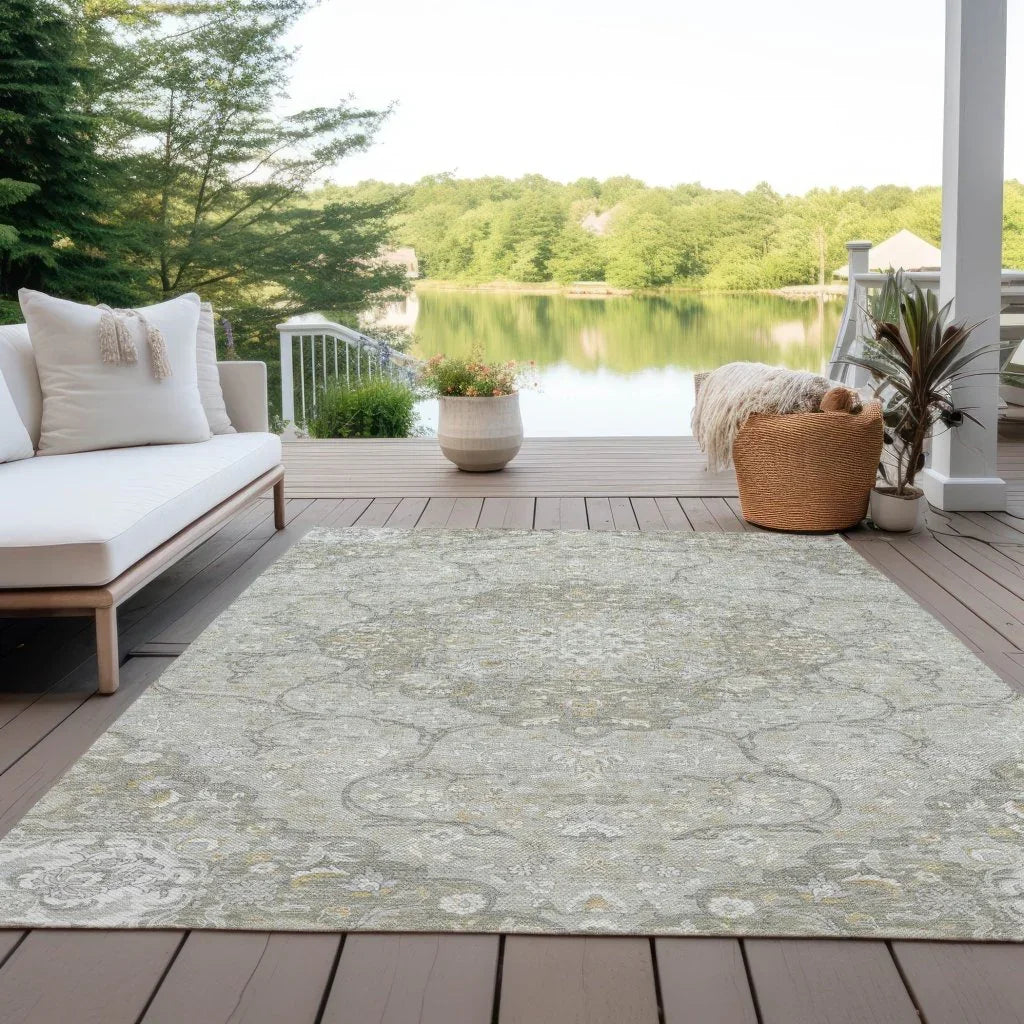 LOOMLAN Rugs Braeor Brown Washable Indoor-Outdoor Rug