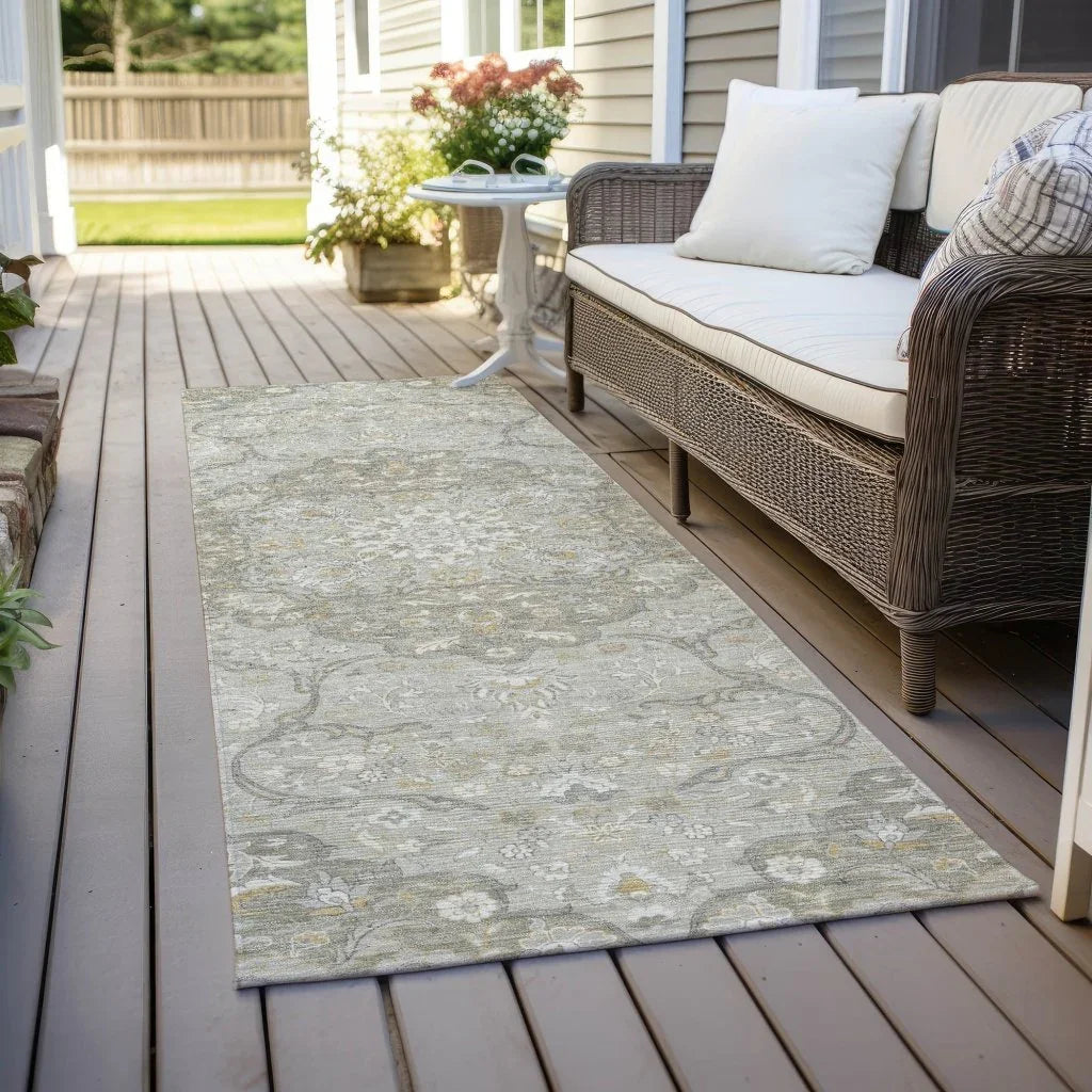 LOOMLAN Rugs Braeor Brown Washable Indoor-Outdoor Rug