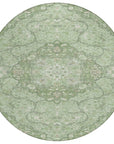 LOOMLAN Rugs Braeor Green Washable Indoor-Outdoor Rug